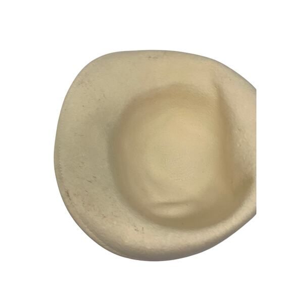 Vintage Cream Doeskin Wool Felt Hat Womens Bow Veil Geo W Bollman & Co Inc USA - Picture 6 of 9